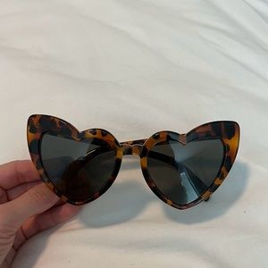 Saint Laurent heart shaped sunglasses